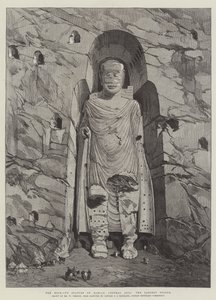 Les statues taillées dans la roche de Bamian, Asie centrale, la plus grande statue - William Crimea Simpson